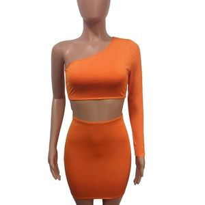 Orange and pink two piece set